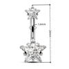Sexy Belly Navel Piercing Stainless Steel  Heart Belly Button Ring For Women Girls Belly Piercing Ring Body Jewelry