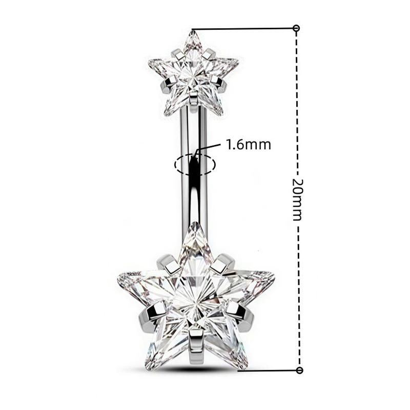 Sexy Belly Navel Piercing Stainless Steel  Heart Belly Button Ring For Women Girls Belly Piercing Ring Body Jewelry