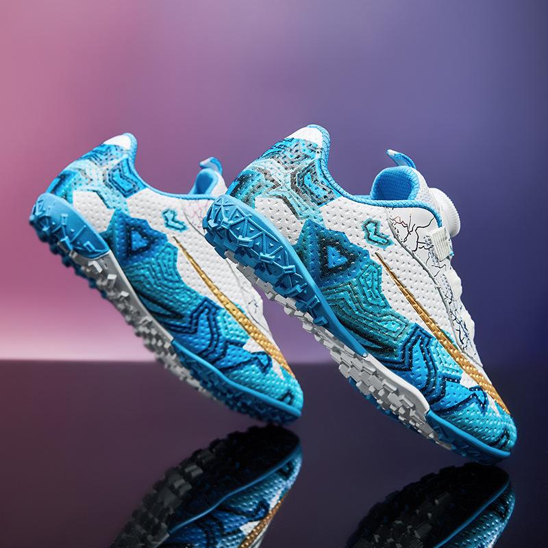 

Training Button Nail Mandarin Duck Shoes Broken Lace-Up Student Buckle Free Men s and Women s Spinning Children s Magic Children s Football Shoes 29