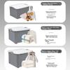 Xitianlong Plastic Clothing Storage Box Toy Car Organizer Box, 65L, Gray, 1 Piece, Without Wheels