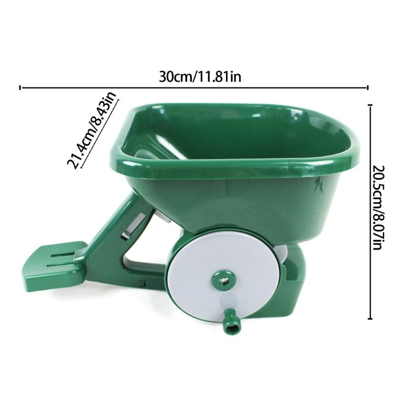 Hand Operated Lawn Spreaders Tool With Adjustable Flows Control For Uniform Distribution Of Compost Lime