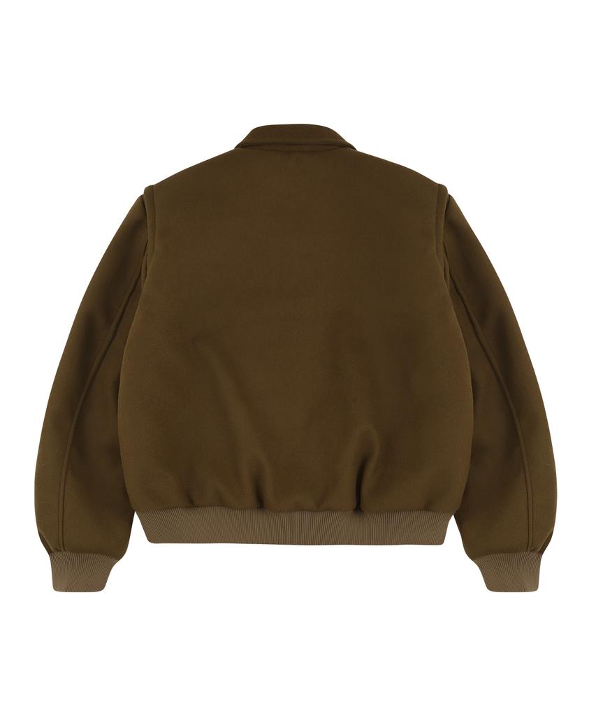 Easy No Easy Varsity Jacket - Brown