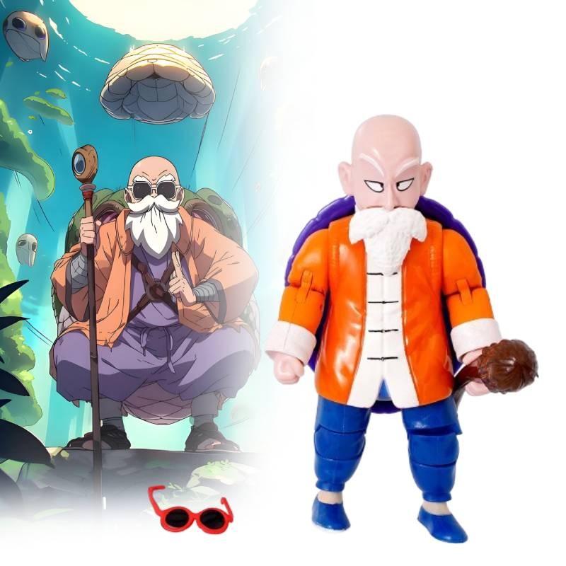 Exquisite Dragon Ball Z Figurine Of Master Roshi With Intricate Detail And Colorful Design