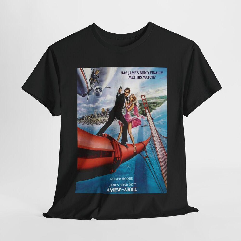 

James Bond Tshirt 007 Vintage Movie Poster Retro Unisex Heavy Cotton Tee 10 2XL