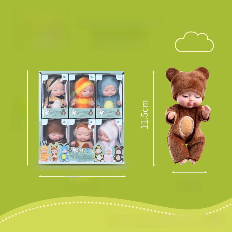 Cross-Border PVC Vinyl Rebirth Doll: Mini BJD Sleeping Character Toy for Kids