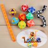 Stress-Relief Diy Intellectual Development Toy Colorful Versatile Magic Ruler And Cube Multi-Level Children'S Day Activity Gift