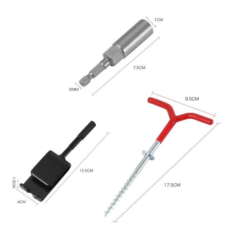 Winter Ice Fishing Shelter Fastening System Includes 6 Metal Screws And Joining Tool For Simple Arrange
