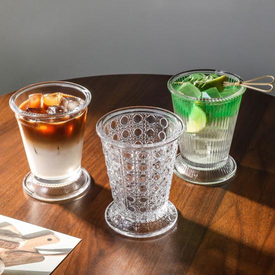 Hand-Rolled Rim Julep Glass with Thickened Wall 310ml Cocktail Cup for Mojito Whiskey Juice & Beer Classic Tumbler for Home Bar