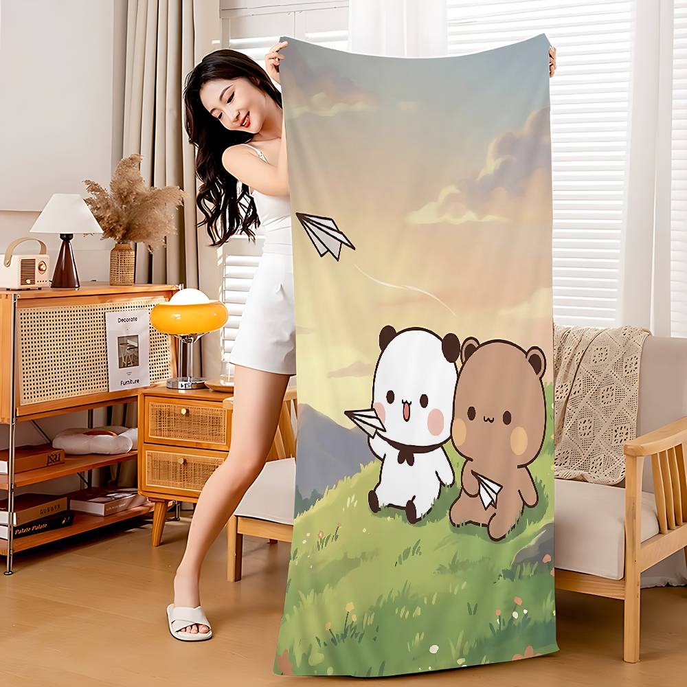

Anime Cute Dudu Bubu Anime Beach Swimming Towel Soft Absorbent Washcloth Children s Gifts For Kids Travel Camping Gym W30*H60(CM)