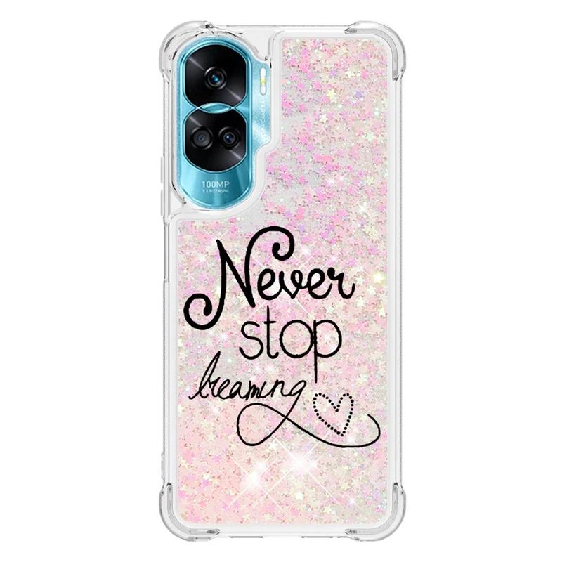 For Honor 90 Lite Case Cartoon Painted Pattern Quicksand Liquid Cover For Huawei Honor 90 Lite Honor90 90Lite Phone Case Fundas