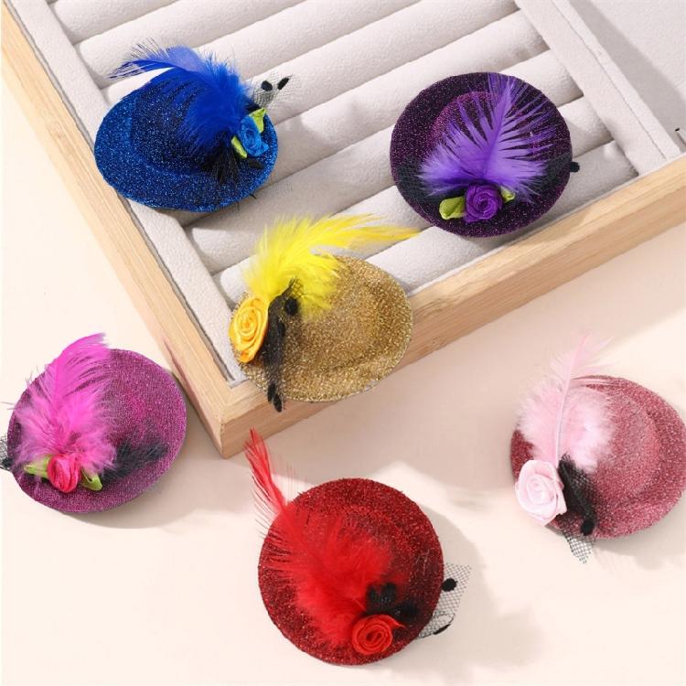 Mini Fascinator Hut Haarspange Mädchen Viktorianisches Themenparty Kostüm Haarnadel Haarschmuck Modische Haarteile