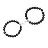 Heart Magnetic Couple Bracelet: Natural Stone, White Pine, and Tiger Eye Beaded Jewelry for Women