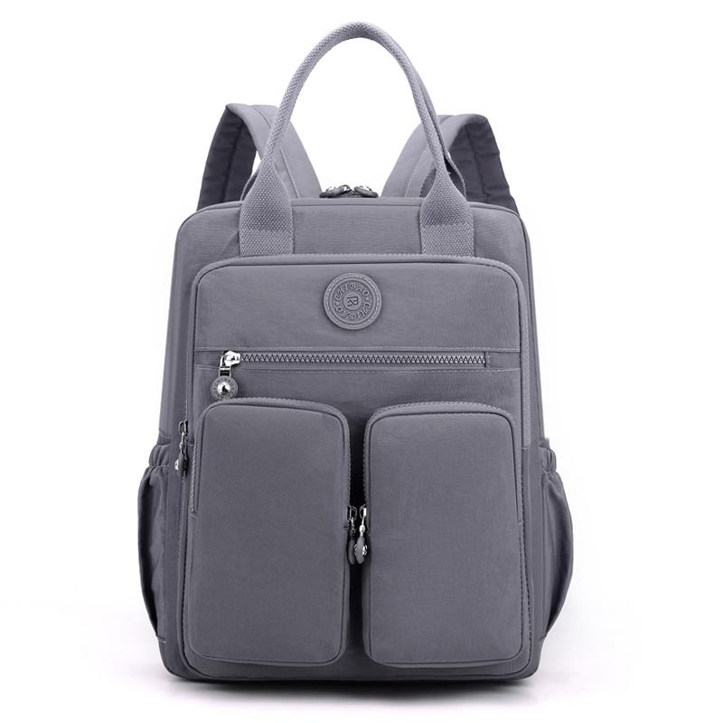 A Stylish And Simple Lightweight Nylon Leisure Backpack With Multi-pocket Backpacks For Men And Women Is Suitable For Schools