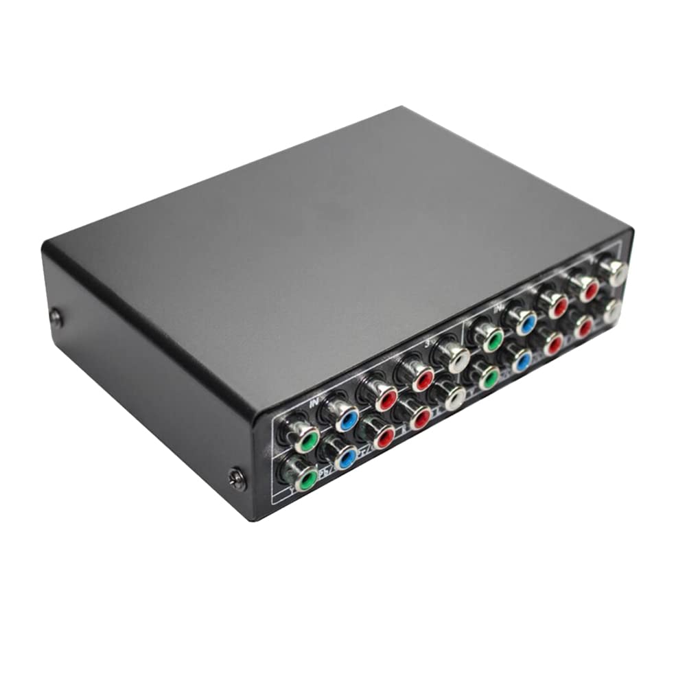 Dovhmoh RGB Component Switch 5 YPBPR Component AV for PS2 DVD Player TV Selector, 3-Way Cables, Switch, Switcher,