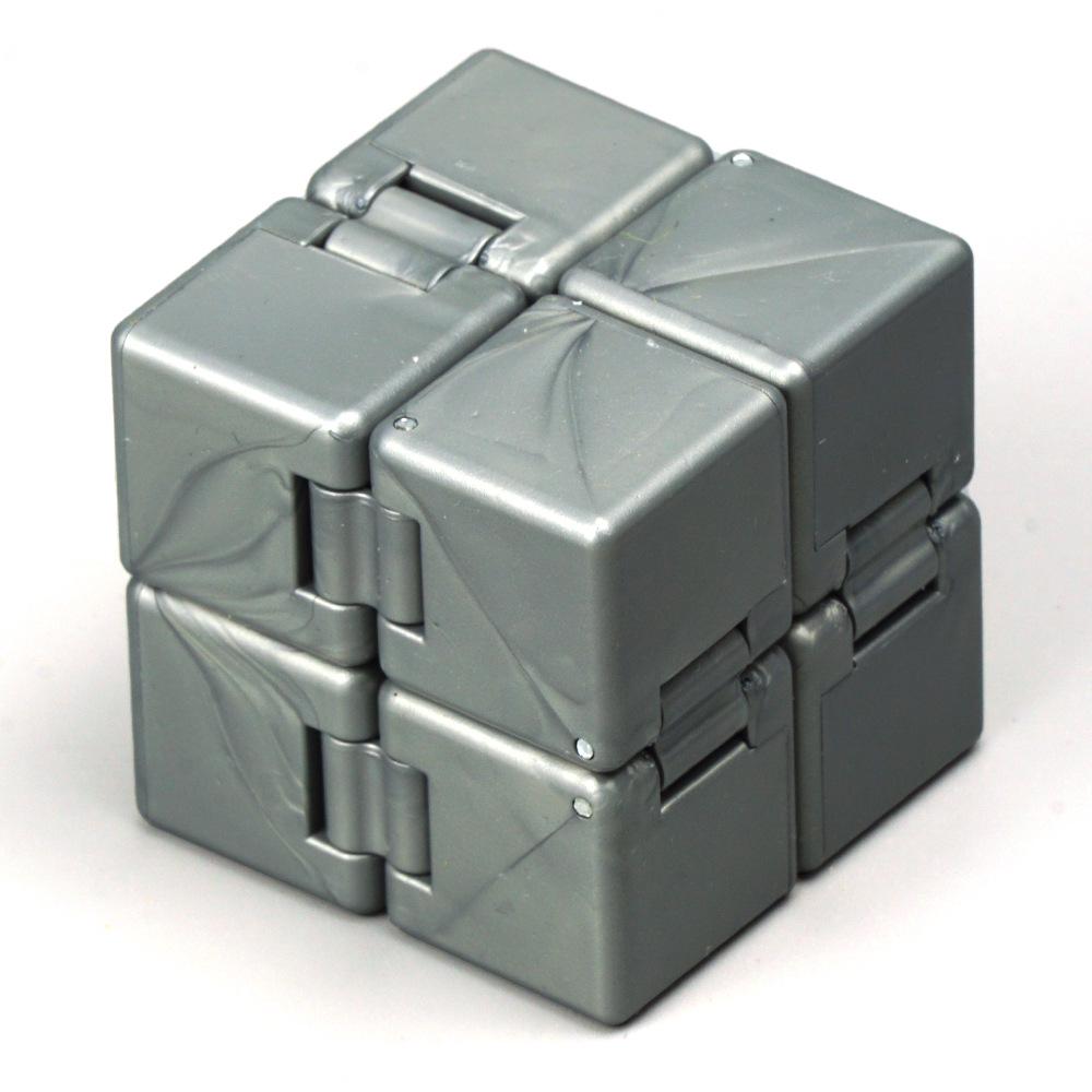 Infinity Cube: Luminous Blue-Green Stress Relief and Creative Decompression Toy