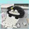 Penguin Pencil Case Plush Large Capacity Girls Stationery Storage Bag For Students