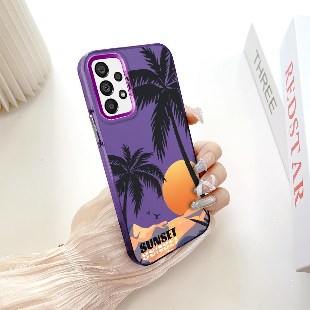 

Окрашенный узор, цветной серебристый, двухсторонний, жесткий, противоударный чехол для телефона Samsung Samsung J5 Prime темно-фиолетового