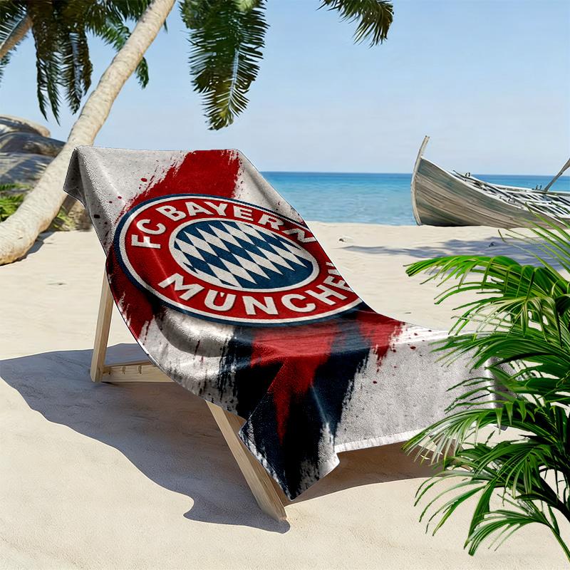 Asciugamano da Spiaggia con Stampa FC Bayern Monaco, Asciugamano Grande Morbido Asciugatura Rapida per Spiaggia Campeggio Nuoto