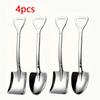 Stainless Steel Dessert Spoon Ice Cream Spoon, Elegant Shovel Shape, Suitable for Ice Cream, Ice Cream, Tiramisu, Etc., Modern Home Kitchen Utensils