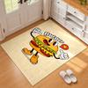Burger Pommes Carpet Door Mat for Living Room or Bedroom Protective Mat Under Chair Office Decoration Christmas Gift Birthday Present
