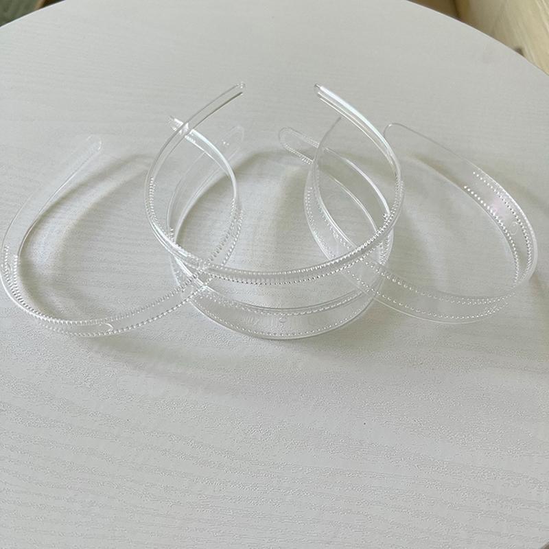 1 ks 8 mm / 12 mm / 20 mm / 25 mm průhledné plastové čelenky se zuby Jednoduché průhledné čelenky pro DIY dámské vlasové doplňky Vlasové obruče