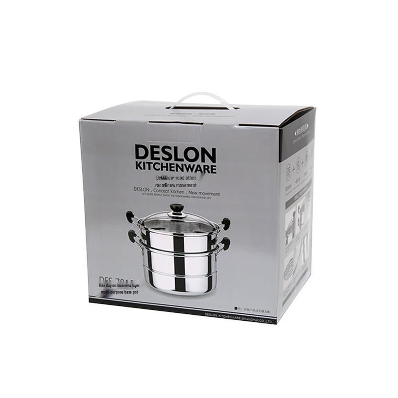 Deshrang 26cm Doppelstöckiger Dampfgarer aus 304 Edelstahl