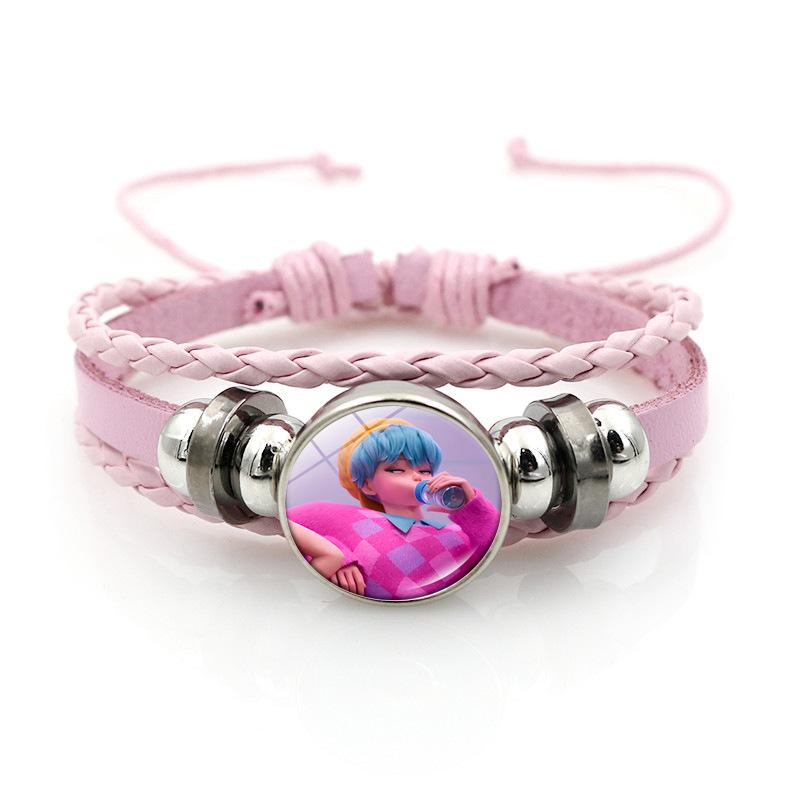 KPop Demon Hunter Bracelet Cartoon Anime Cosplay Bracelet Woven Rope Chain Pendant Fashion Accessories Girl Peripheral for Fans