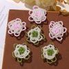 5pcs Beaded Hollow Camellia Flower Patch DIY Chest Flower Shoe Buckle Bag Accessories Parches Bordados Para Ropa