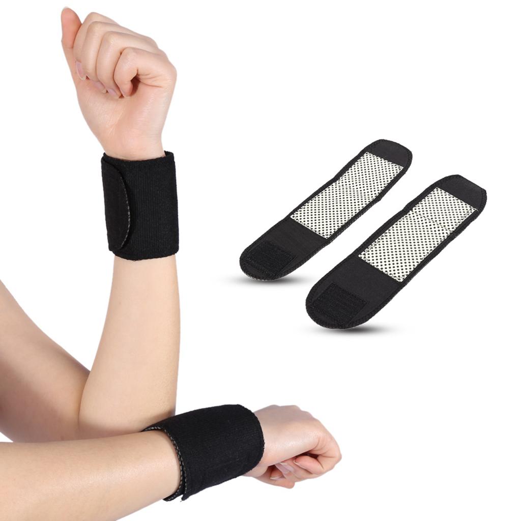 1 Pair Wrist Brace Comfortable Sports Wrist Support Self Adhesive Pad for Dancing Volleyball Yoga