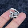 Rainbow Moonstone Gemstone Handmade 925 Sterling Silver Jewelry Ring Size 9 MM-3436