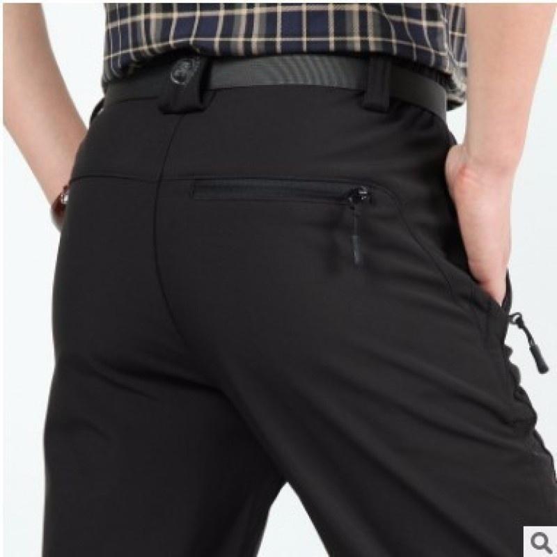 Höst/vinter Herr Mode Trekking Fleece Klättring Långbyxor Fiske Vandringsbyxor Varma skridskobyxor Plus Size