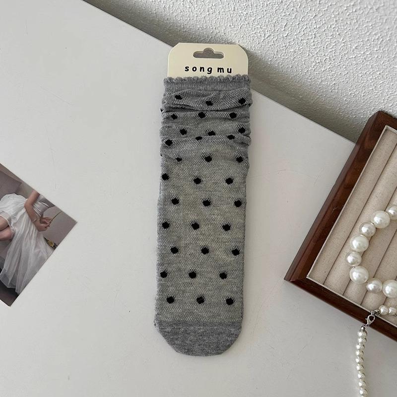 Sweet Romantic Bow Floral Lolita Lace Socks - Summer Cotton Mesh, Breathable Pattern
