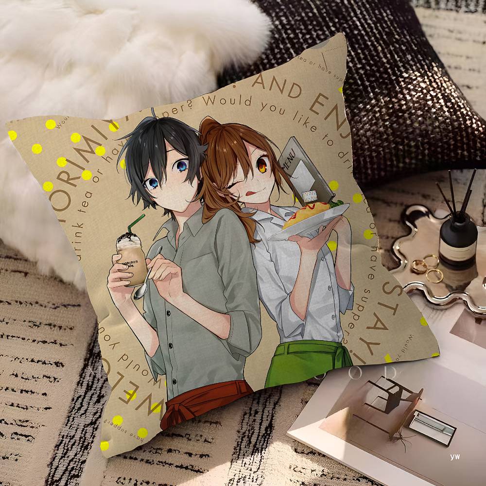 Horimiya Anime Pillow Cover For Bedroom Room And Living Room Sofa Decorative Cushion Cover
