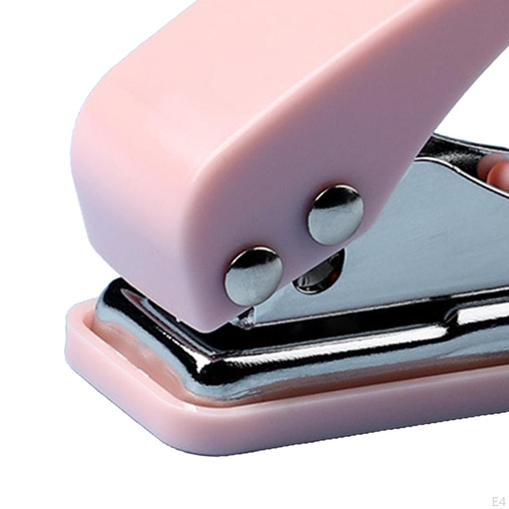 Hole Paper Punch for Cardboard Scrapbook with Closure Buckle Removable Waste Compartment Circle