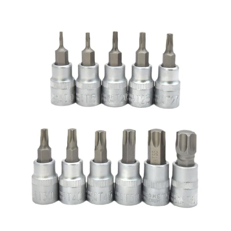 Electronic Safety Drill Driver Handheld Tool Star Socket and Bit Set Assortment for Efficient Torques Transfer in Repair