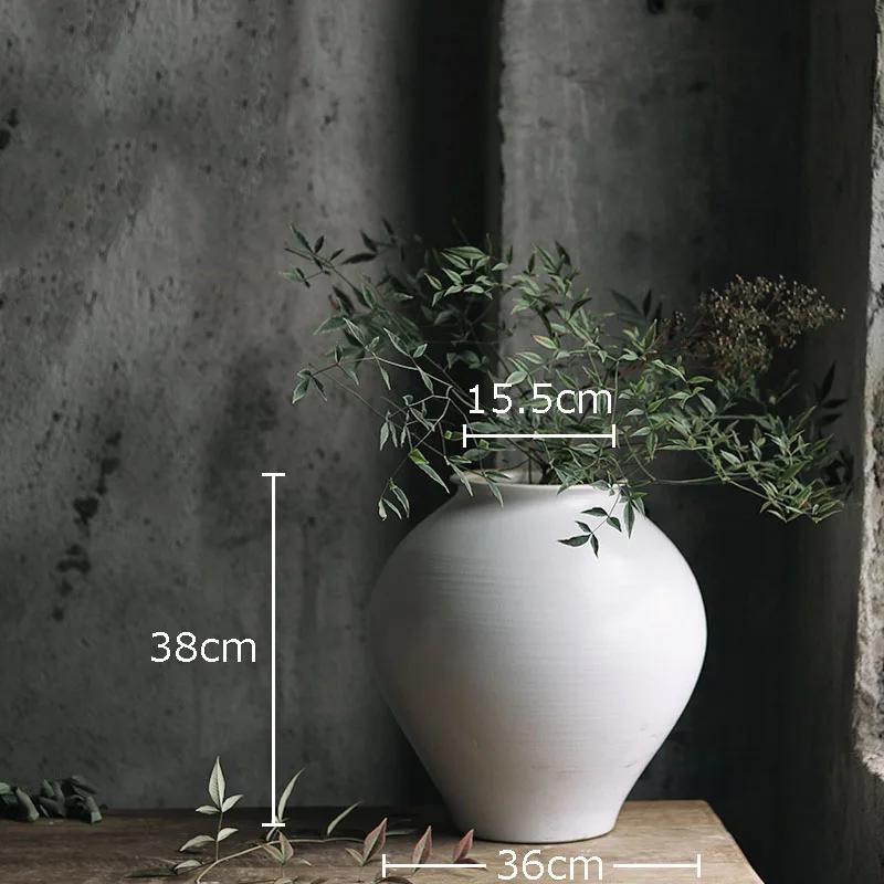 Creative White Ceramic Vase Minimalism Flower Pots Desk Decoration Flowers Arrangement Floral Vases Room Aesthetic Decor