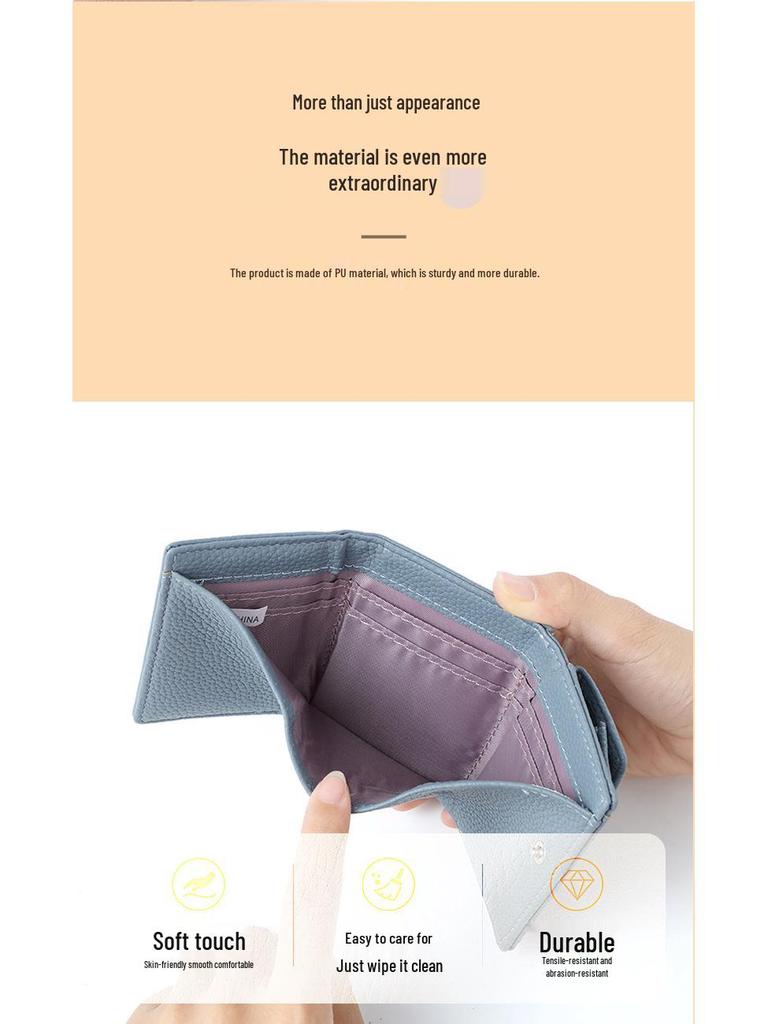 Women's Compact Multi-Card Zipper Wallet & Coin Purse