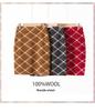 Women's Elegant High Waist Wool Plaid A-line Skirt - Autumn/Winter Slim Fit