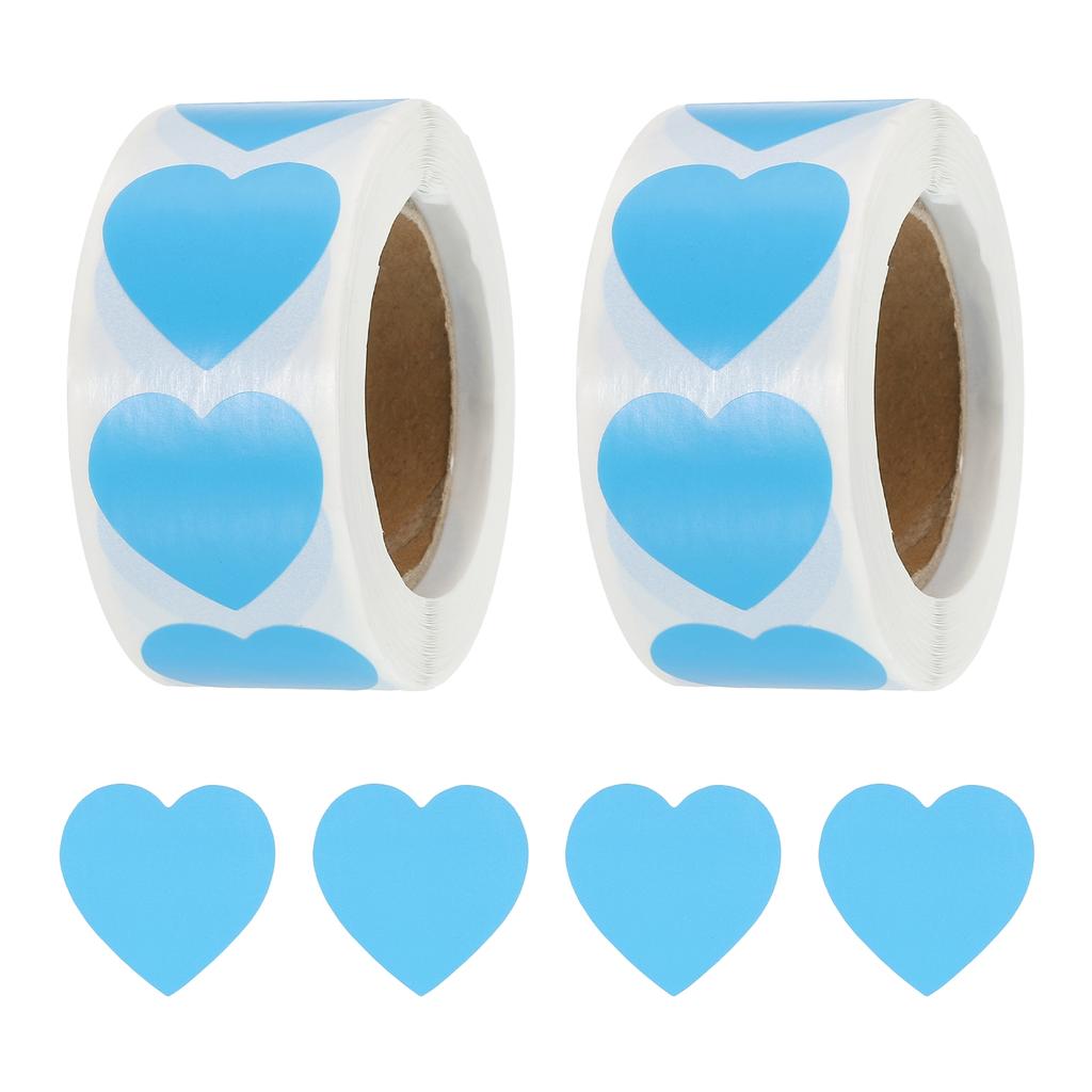 500/1000Pcs Heart Shaped Sticker 1Inch Self-Adhesive Love Label Heart Decorations Stickers for Envelope Valentine Day Wedding