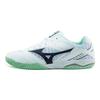Mizuno Chaussures de Tennis de Table Wave Drive 8 Coupe Basse Chaussures Homme Blanc Vert 81GA170514