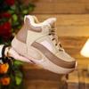 Shoes Female High Top Women's Vulcanize Shoes Warm Women Sneakers Mixed Colors Round Toe Lace Up Platform Ladies Casual Shoes