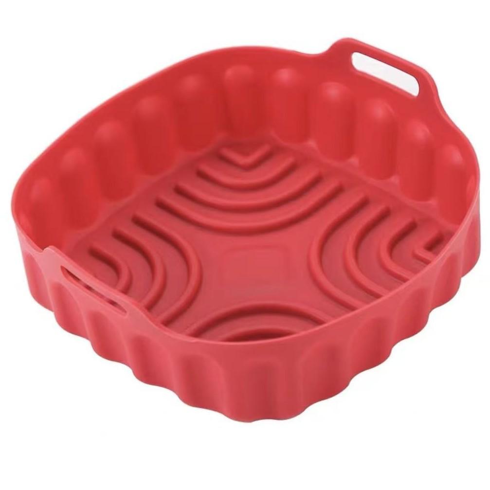Minimalist Solid Color Silicone Air Fryer Baking Mat and Pizza Pan