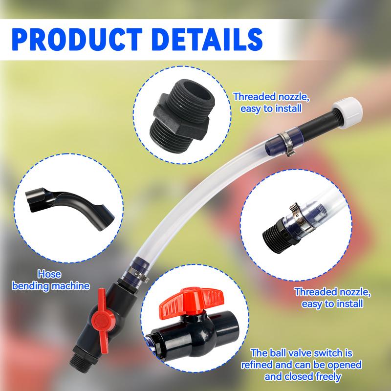 Heavy-Duty Upgrade Hose & Valve Replacement Kit for VP Racing 5.5 Gallon Fuel Jug Includes Tank Cap and Hose Bender Tool