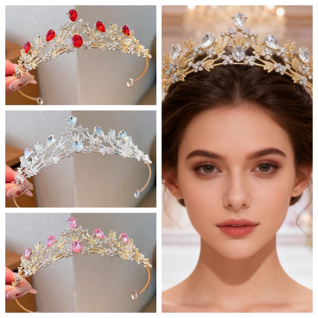 Neues Erwachsenen-Kinder-Kristallkronen-Haarband Damen Mädchen Kopfschmuck Abschlussball Haarschmuck Hochzeitsfeier Braut Kopfschmuck Zubehör