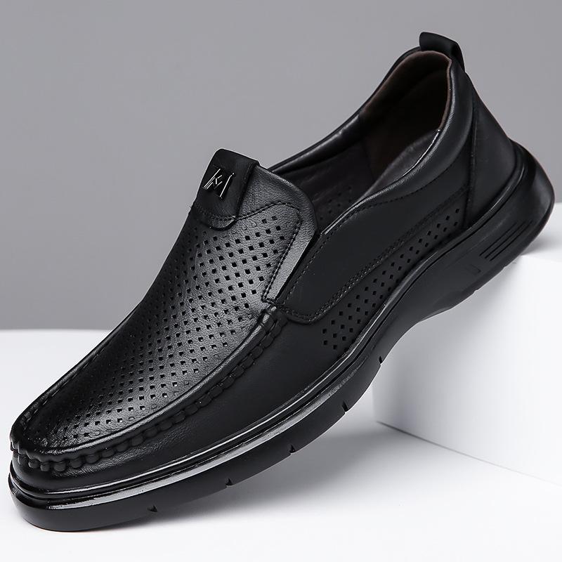 Pantofi de Piele Casual de Zi cu Zi pentru Bărbați Noi de Primăvară și Toamnă 2025 Pantofi Doudou cu Mânecă pentru Bărbați Piele Moale Talpă Moale Pantofi de Tată 2208