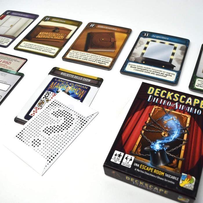 DV Giochi Deckscape-Derrière Le Sipario-Una Escape Room Tascabile-Edition Italienne, Multicolore, - DVG5703