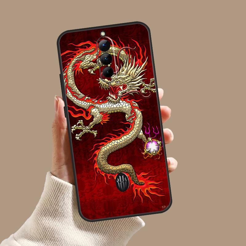 Fashion Chinese Dragon Case For ZTE Nubia Red Magic 11 9S 8S 8 9 10 10S Pro Plus 6 7 6S 7S Pro 5G 6R 10 Air Cover