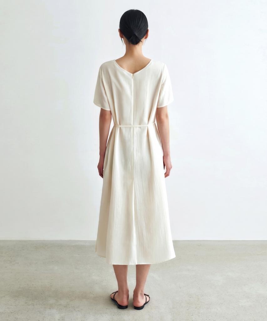 Aesmoeo Marine Loose Long Dress (Ivory)