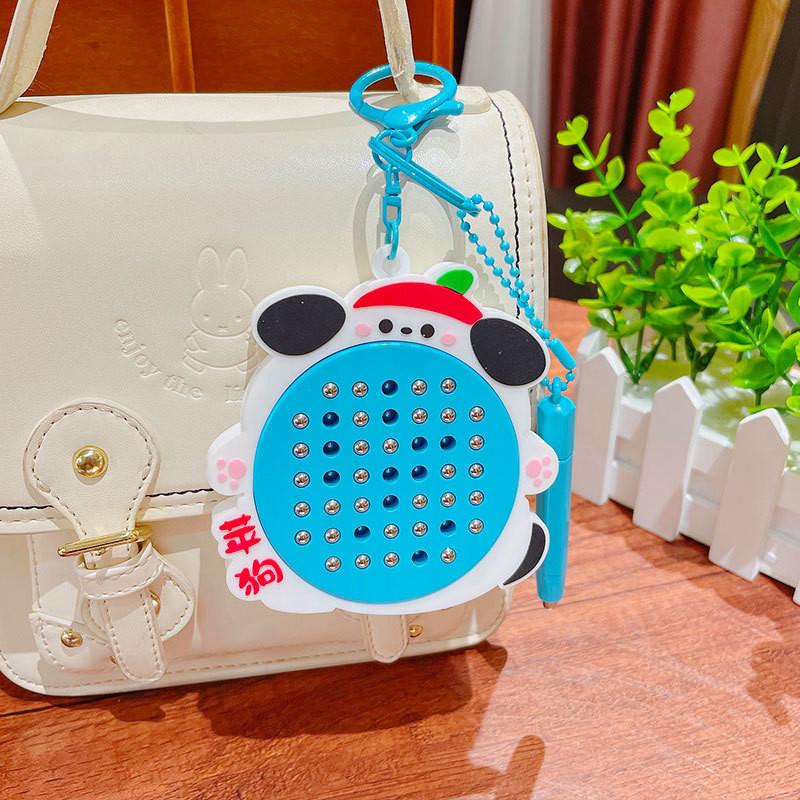 Steel Magnetic Ball Drawing Board Keychain Backpack Pendant Ornaments Gift