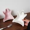 1Pc Halloween Ghost-Shaped Ceramic Bowl, Creative Design Ghost Kid Dessert Bowl, Fruit Bowl, Suitable for Home Party Snack Bowl, Nut Bowl
